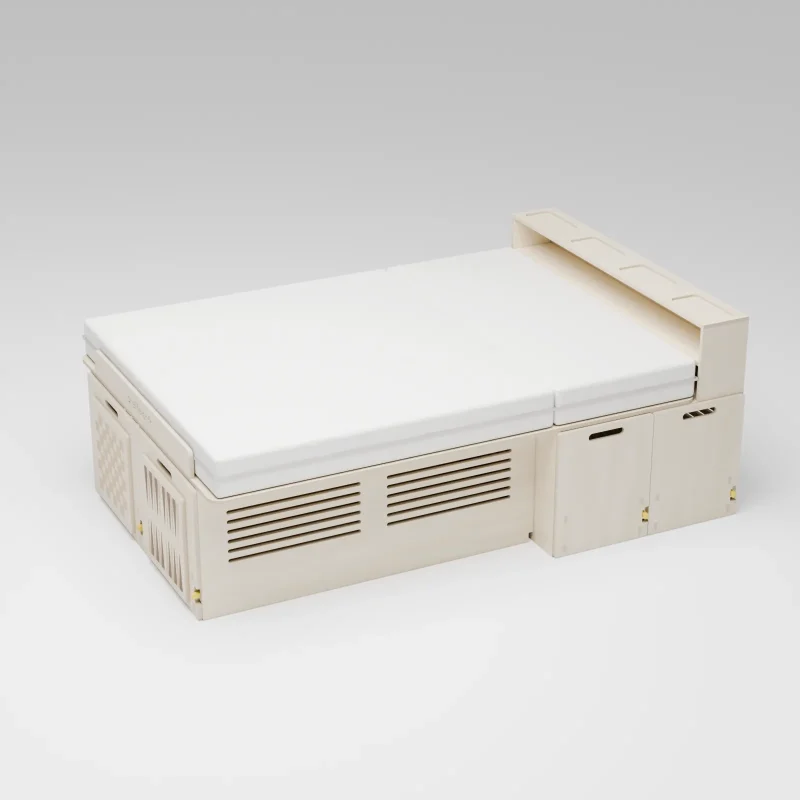 Kit Sunrise OneLifeVan, lit fermé avec matelas, kit flat-pack en contreplaqué bouleau pour van aménagé