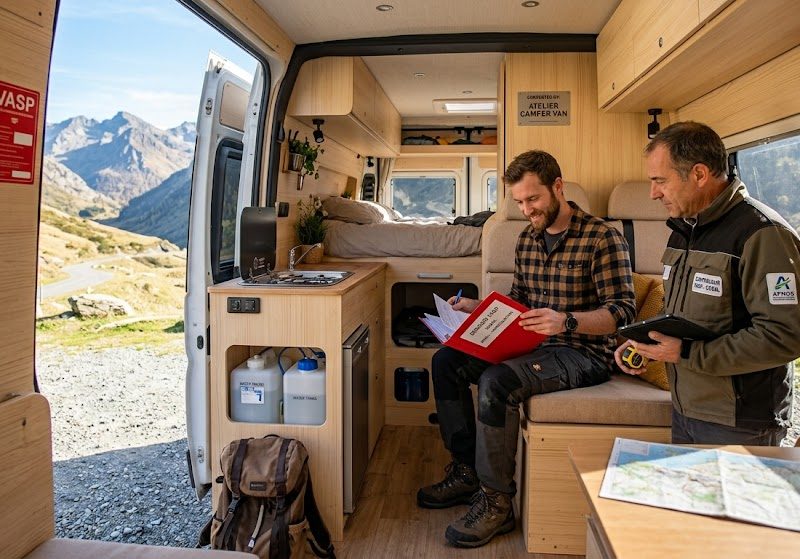 Carte grise van aménagé : kit amovible One Life Van installé dans un fourgon
