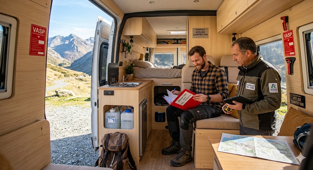 Carte grise van aménagé : kit amovible One Life Van installé dans un fourgon